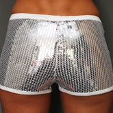 Sequin Shorts - Silver